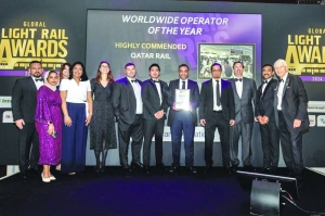 Qatar Rail wins top honour at Global Light Rail Awards 2024