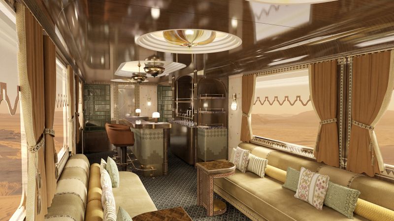 The Middle East’s first super-luxury train will gleam gold