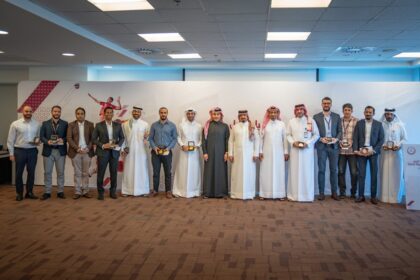 Officials and participants of first edition of Qatar Rail Olympics.