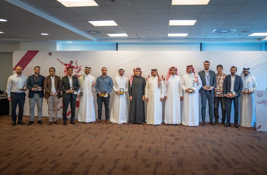 Officials and participants of first edition of Qatar Rail Olympics.